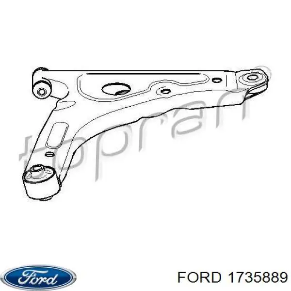 Важіль передньої підвіски нижній, правий 1735889 Ford