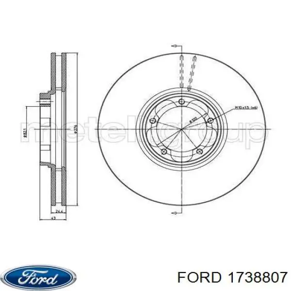Купити 1738807 Ford Ротор гальмівний