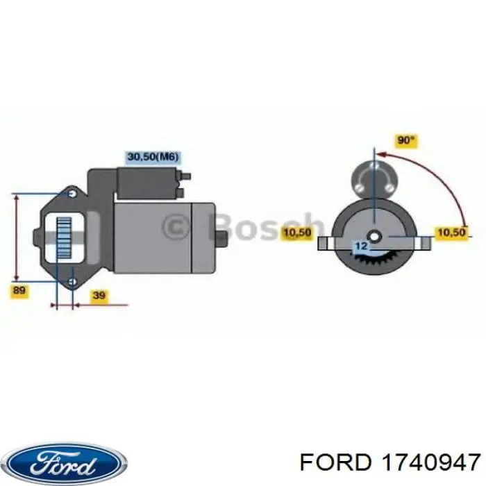 Стартер Ford 1740947 ціна, від 88.78 USD
