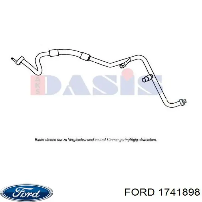 Шланг кондиціонера, від радіатора до осушувачу Ford Focus 2 (DA) (Форд Фокус)