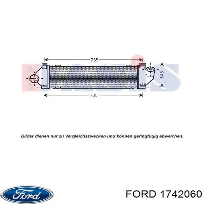 Купити 1742060 Ford Радіатор интеркуллера