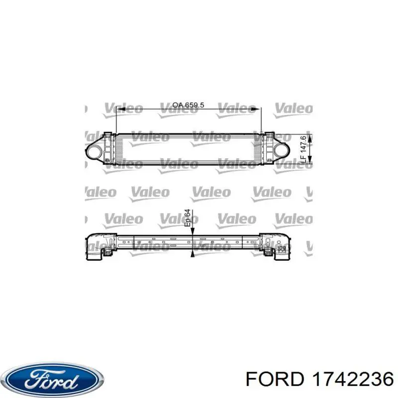 Купити 1593302 Ford Радіатор интеркуллера