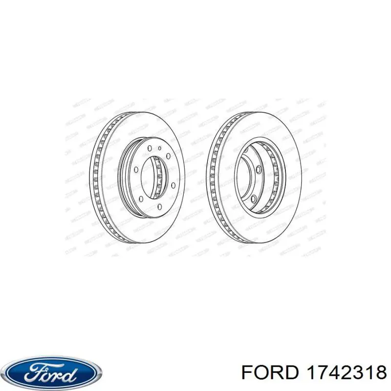 Гальмівні диски передні 1742318 Ford