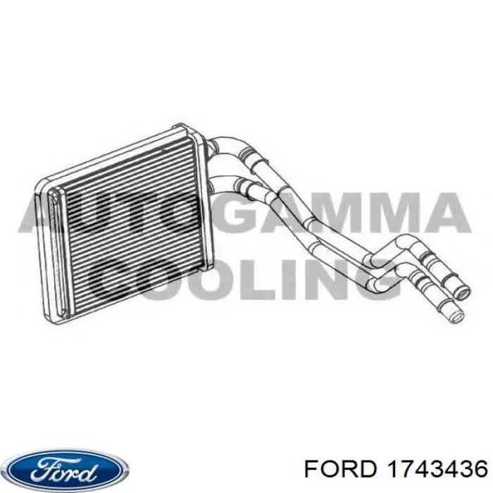 Радіатор пічки 1743436 Ford