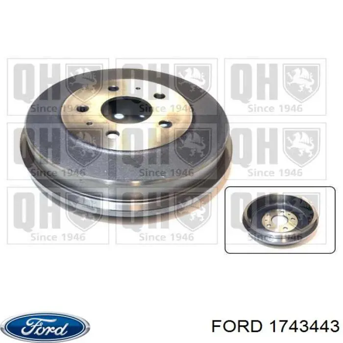 Купити 1743443 Ford Барабан гальмівний задній