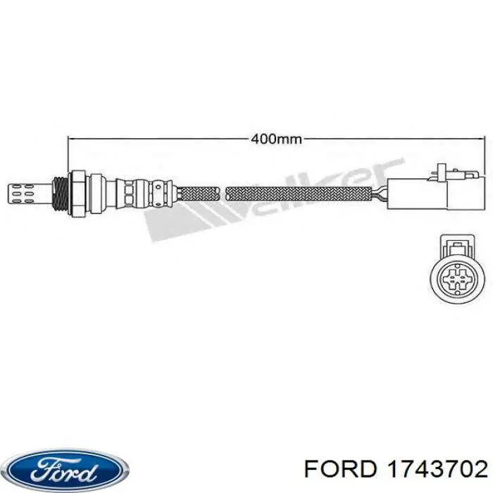 Купити 1743702 Ford Лямбда-зонд, датчик кисню після каталізатора