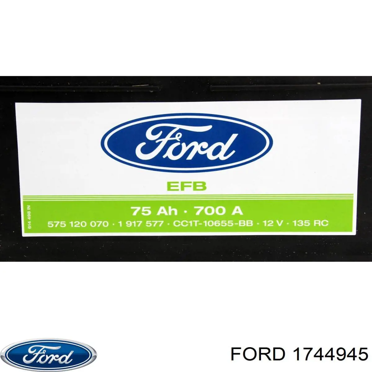 Акумуляторна батарея, АКБ 1744945 Ford