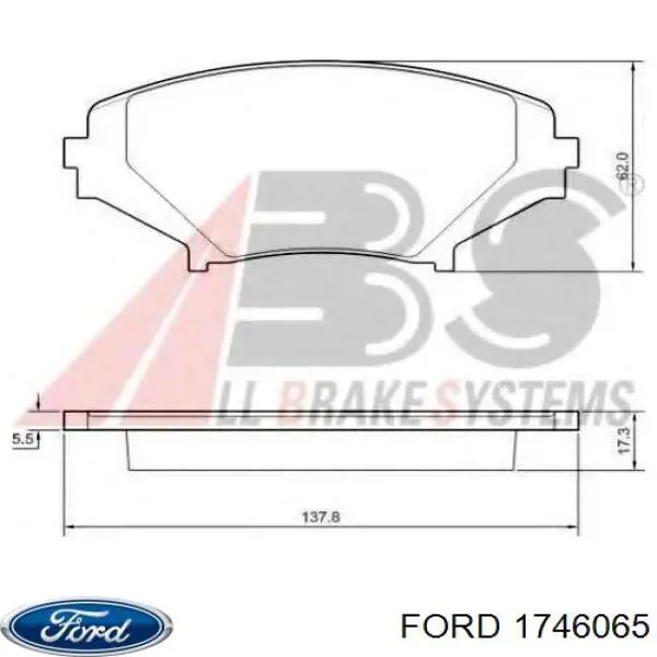 Комплект зчеплення (3 частини) Ford 1746065 ціна, від 789.18 USD