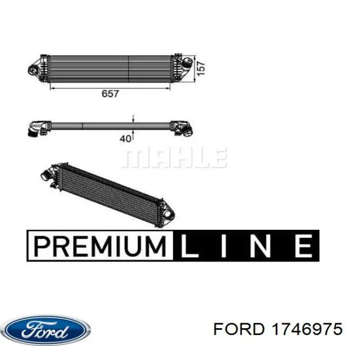 Система охолодження наддувочного повітря Ford 1746975 ціна, від 44.34 USD
