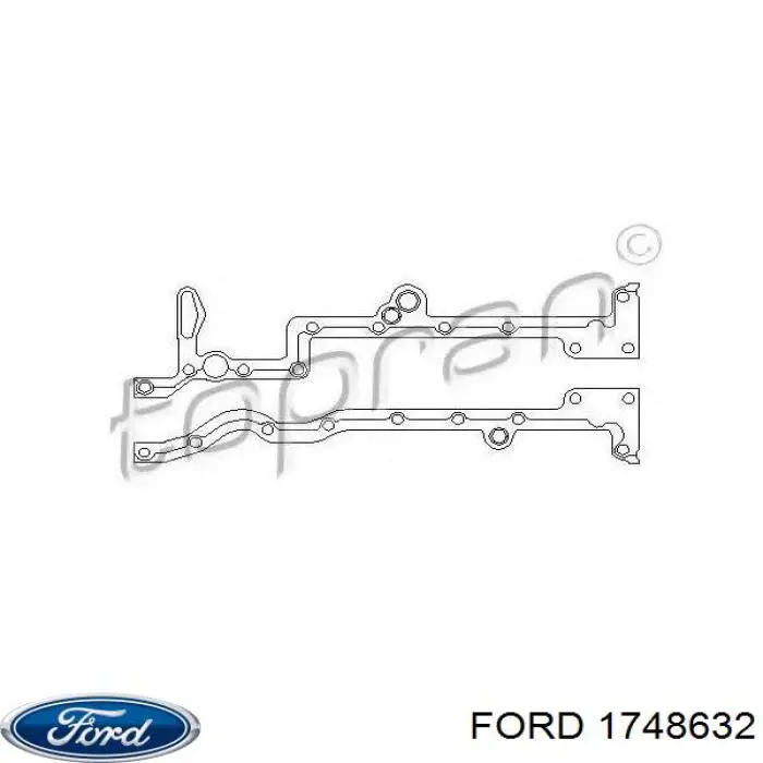 1748632 Ford прокладка піддону картера двигуна, верхня