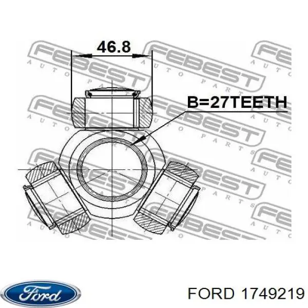 Ліва піввісь 1749219 Ford