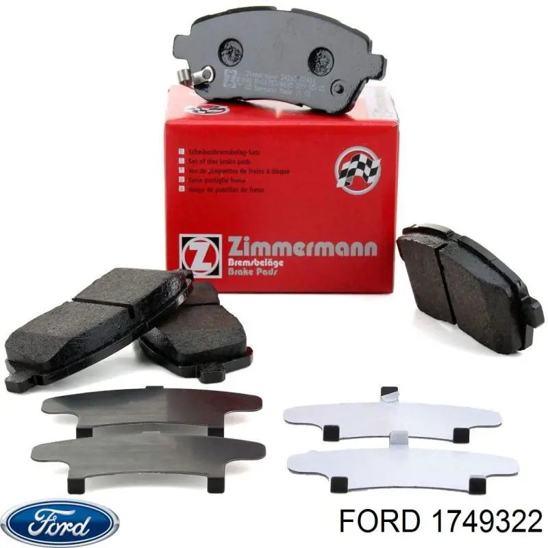 Передні тормозні колодки 1749322 Ford