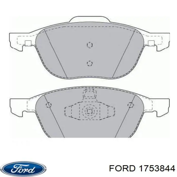 Передні тормозні колодки 1753844 Ford