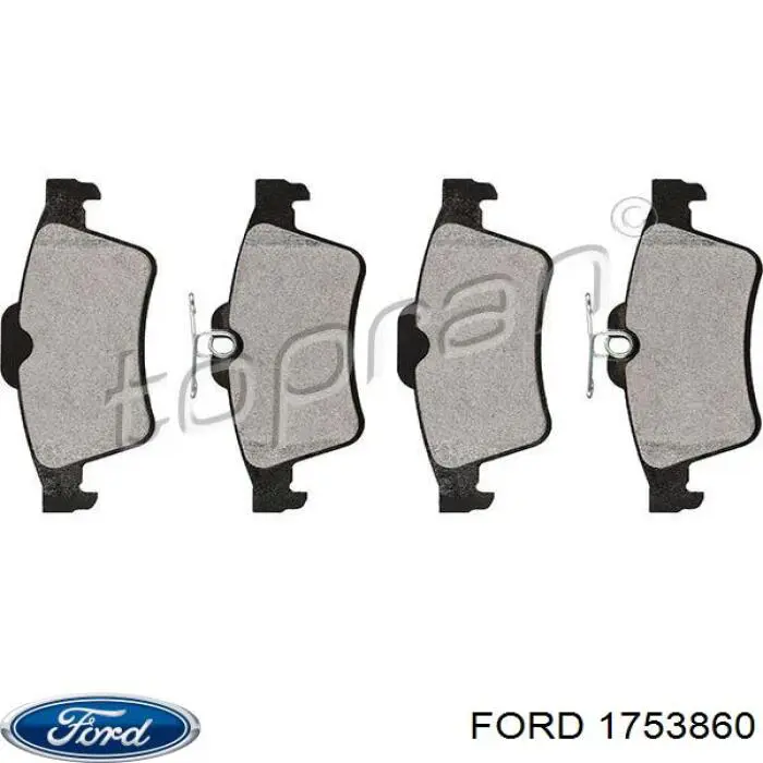 Задні гальмівні колодки Ford 1753860 ціна, від 21.82 USD