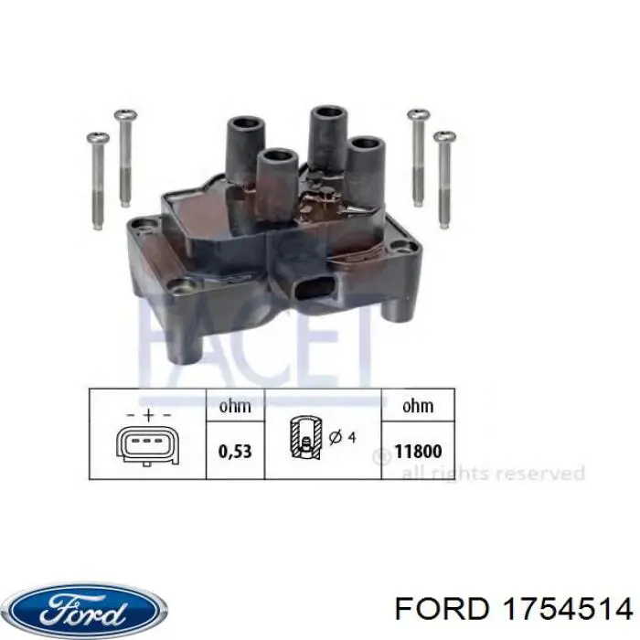Котушка запалювання Ford 1754514 ціна, від 27.56 USD