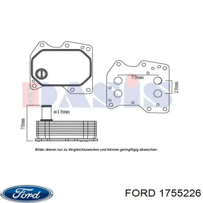 1755226 Ford радіатор масляний