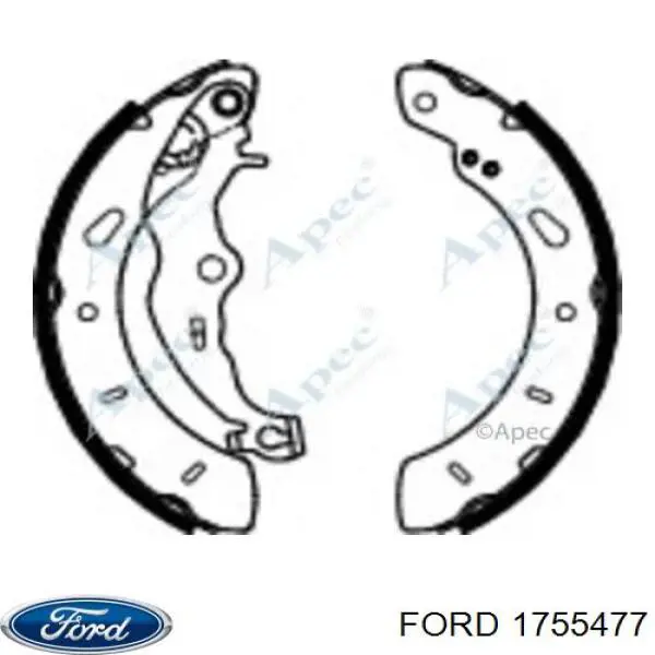 Колодки гальмові задні, барабанні 1755477 Ford