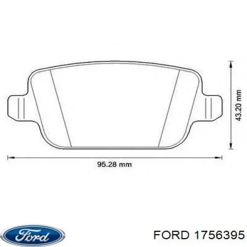 Купити 1756395 Ford Задні колодки