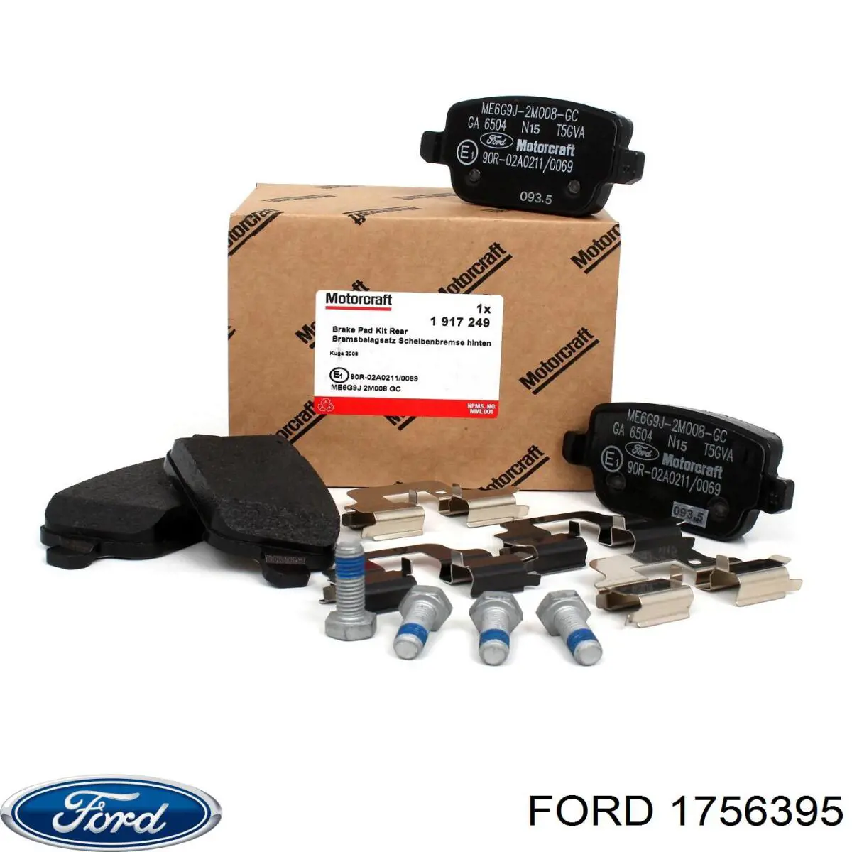 Задні гальмівні колодки Ford 1756395 ціна, від 20.58 USD