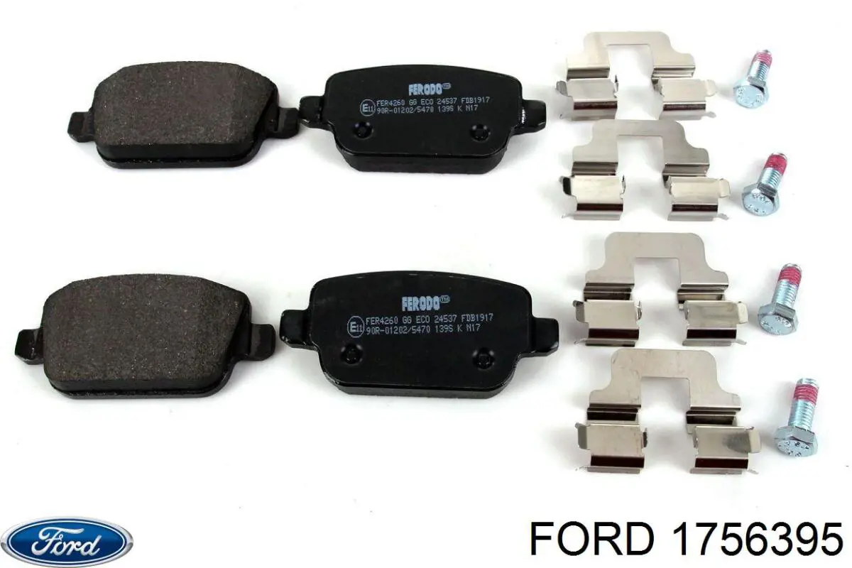 1756395 Ford Колодки гальмівні задні, дискові
