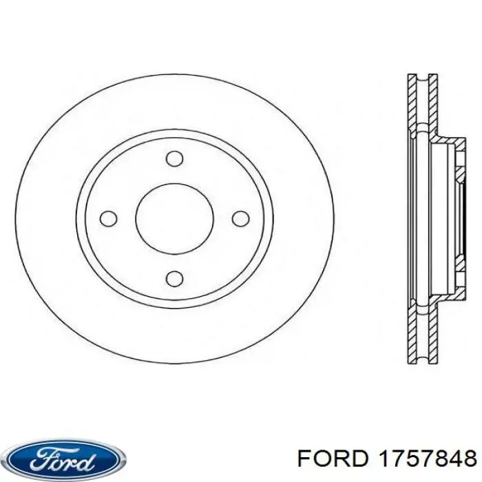 Диск переднього гальма Ford 1757848 ціна, від 26.70 USD