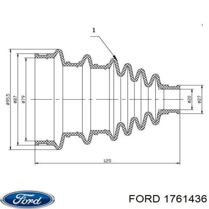 Пильники ШРКШів передній піввісі, комплект DAC FD0041 ціна, від 19.17 USD