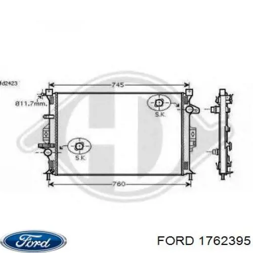 Радіатор основний Ford 1762395 ціна, від 76.01 USD