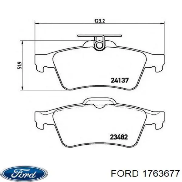 1763677 Ford колодки гальмові задні, дискові
