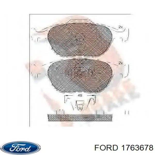 Тормозні колодки Ford 1763678