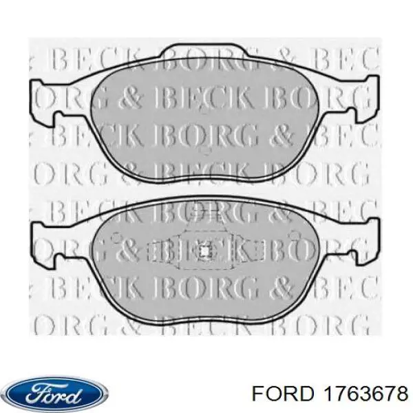Передні тормозні колодки 1763678 Ford