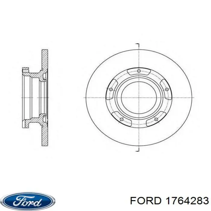 Купити 1764283 Ford Диск заднього гальма