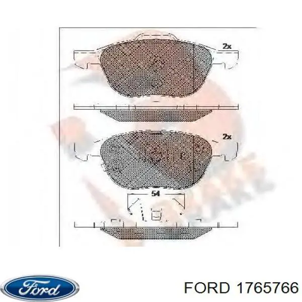 Гальмівні колодки Ford 1765766 ціна, від 22.47 USD