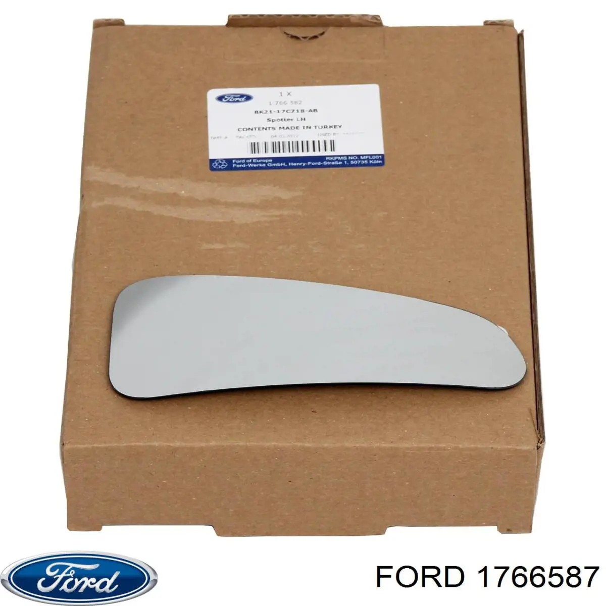 Купити 1766587 Ford Дзеркальний елемент дзеркала заднього виду, лівого