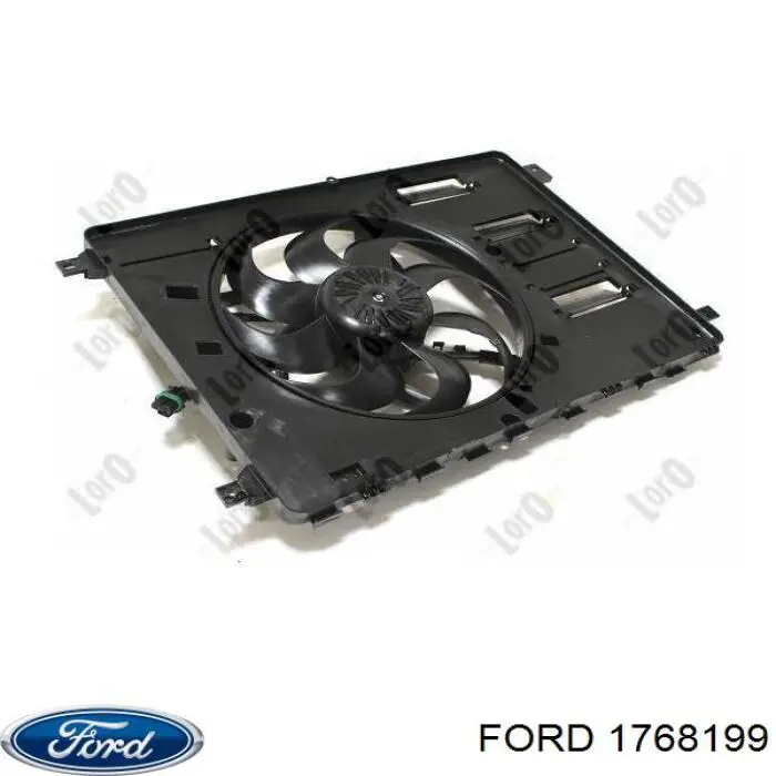 Купити 1768199 Ford Дифузор радіатора охолодження, в зборі з двигуном і крильчаткою