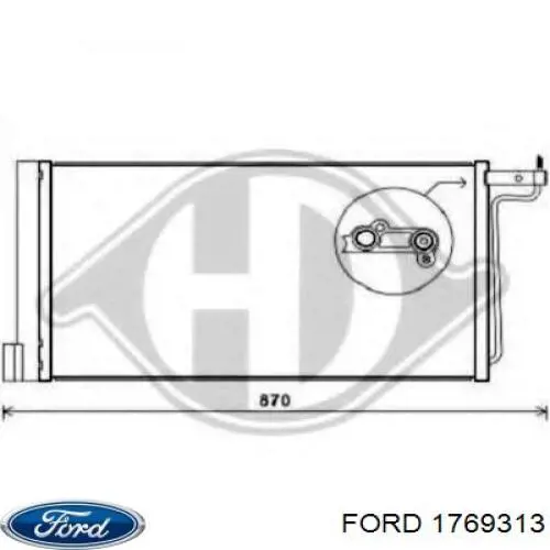 Конденсатор кондиціонера Ford 1769313 ціна, від 72.17 USD