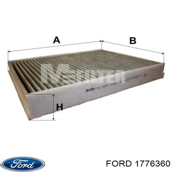 Фільтр повітряний обігрівача Ford 1776360 ціна, від 7.07 USD
