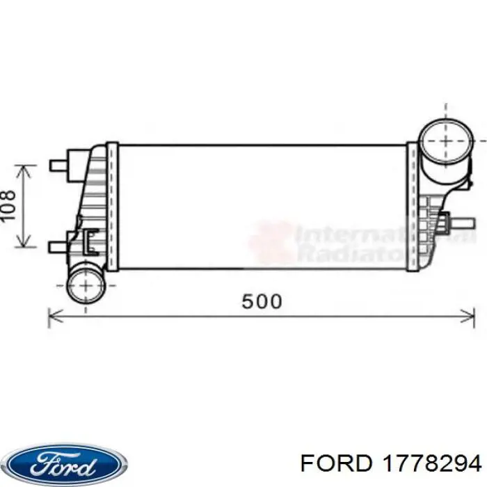 Система охолодження наддувочного повітря Ford 1778294 ціна, від 66.09 USD