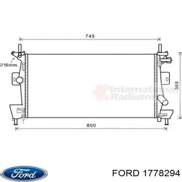 Радіатор интеркуллера 1766819 Ford