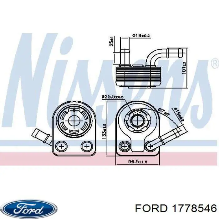 Радіатор масляний Ford 1778546 ціна, від 33.36 USD