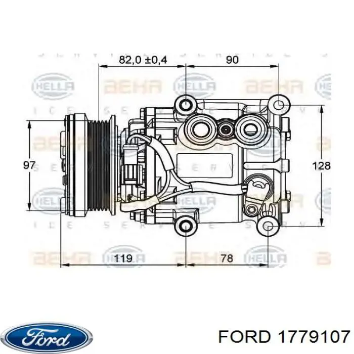 Компресор кондиціонера 1779107 Ford