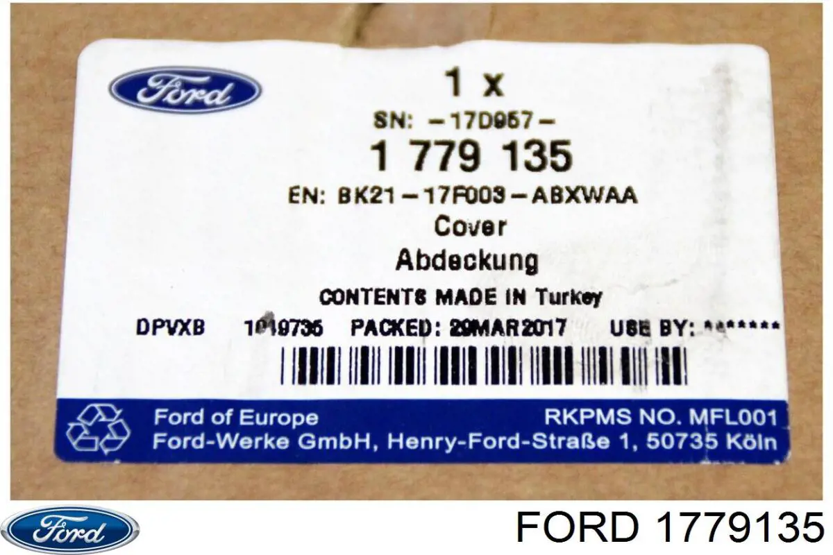 1779135 Ford Бампер передній, верхня частина