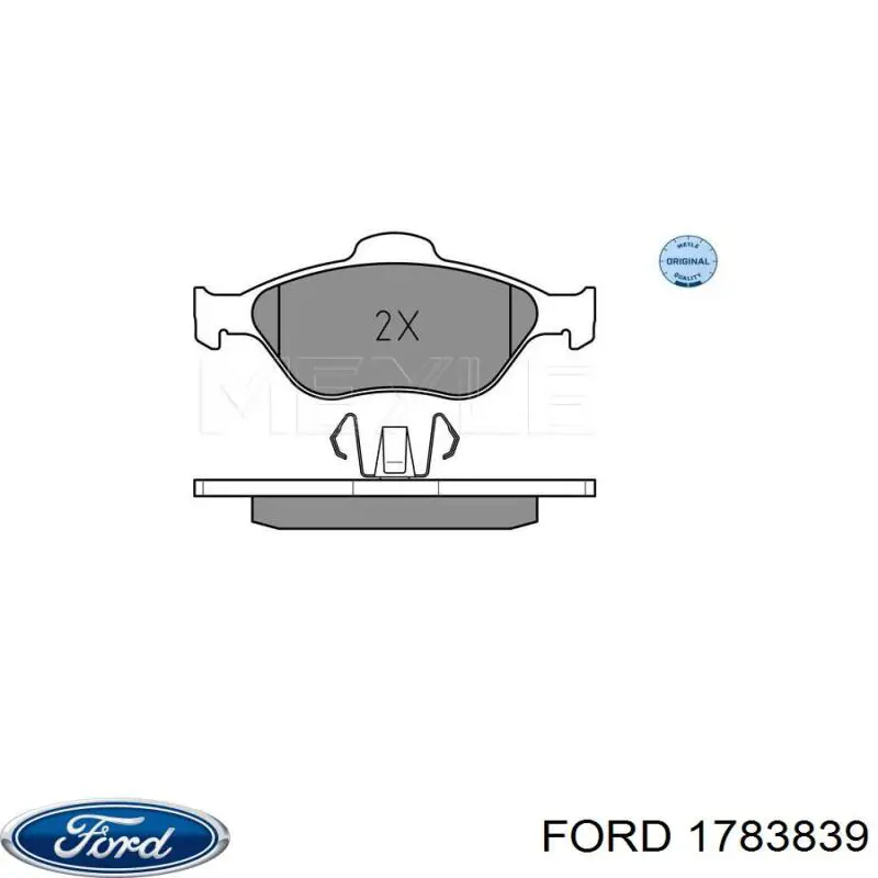 Передні тормозні колодки 1783839 Ford