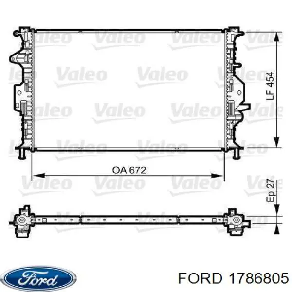 1786805 Ford радіатор охолодження двигуна
