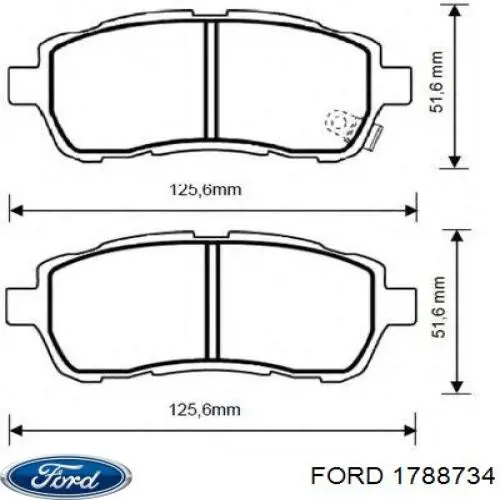 Купити 1788734 Ford Колодки гальмівні передні, дискові