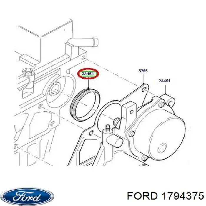 Сальник вакуумного насоса Ford 1794375 ціна, від 8.90 USD