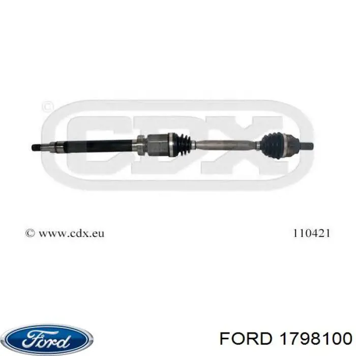 1798100 Ford Привід передній правий