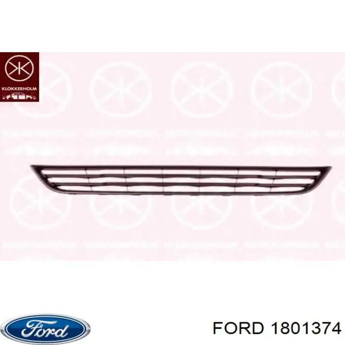 Решітка переднього бампера, центральна Ford Fiesta 6 (CB1) (Форд Фієста)
