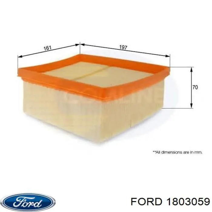 Елемент повітряного фільтра Ford 1803059 ціна, від 7.75 USD