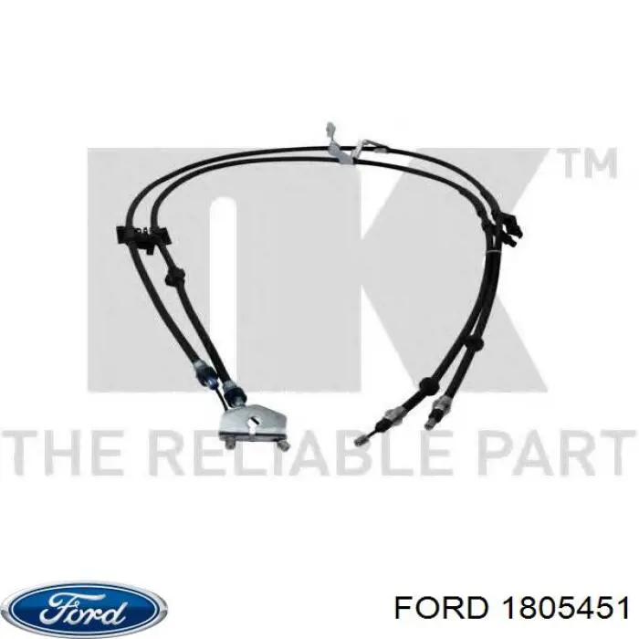 Трос ручного гальма задній, правий/лівий Ford 1805451 ціна, від 40.59 USD