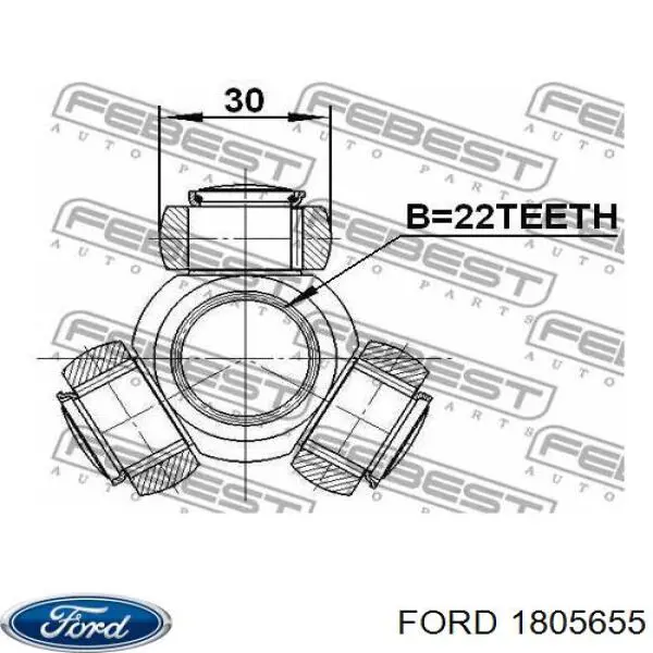 Піввісь передня, права Ford 1840190 ціна, від 82.49 USD